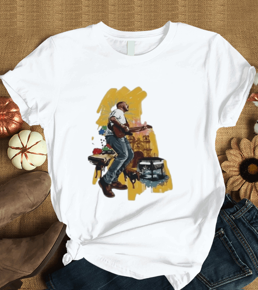 Zach Bryan Salt Lake City Utah August 7 2026 Tour Guitar Performance T-Shirt