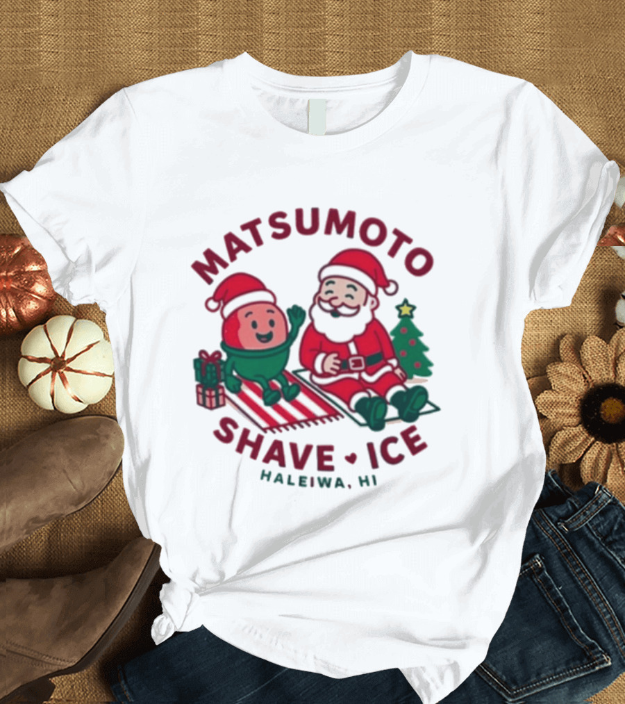Matsumoto Shave Ice Christmas Haleiwa HI Santa Holiday 2025 T-Shirt