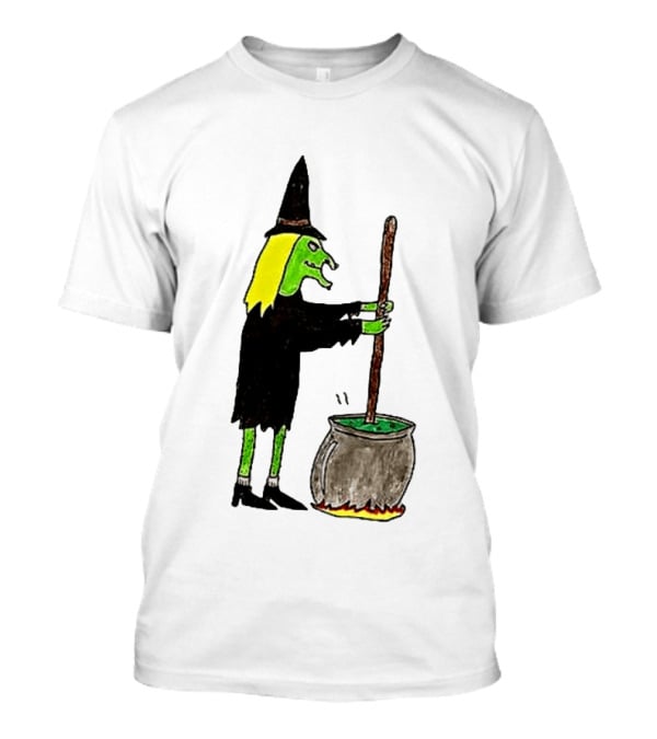Witch Stirring Cauldron Soup Season Halloween Magic T-Shirt