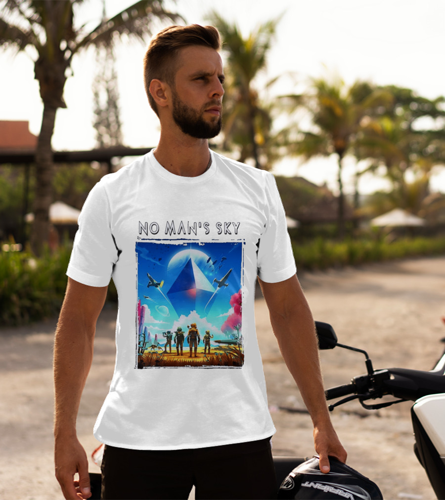 No Man's Sky Adventure With Spacecrafts And Explorers T-Shirt