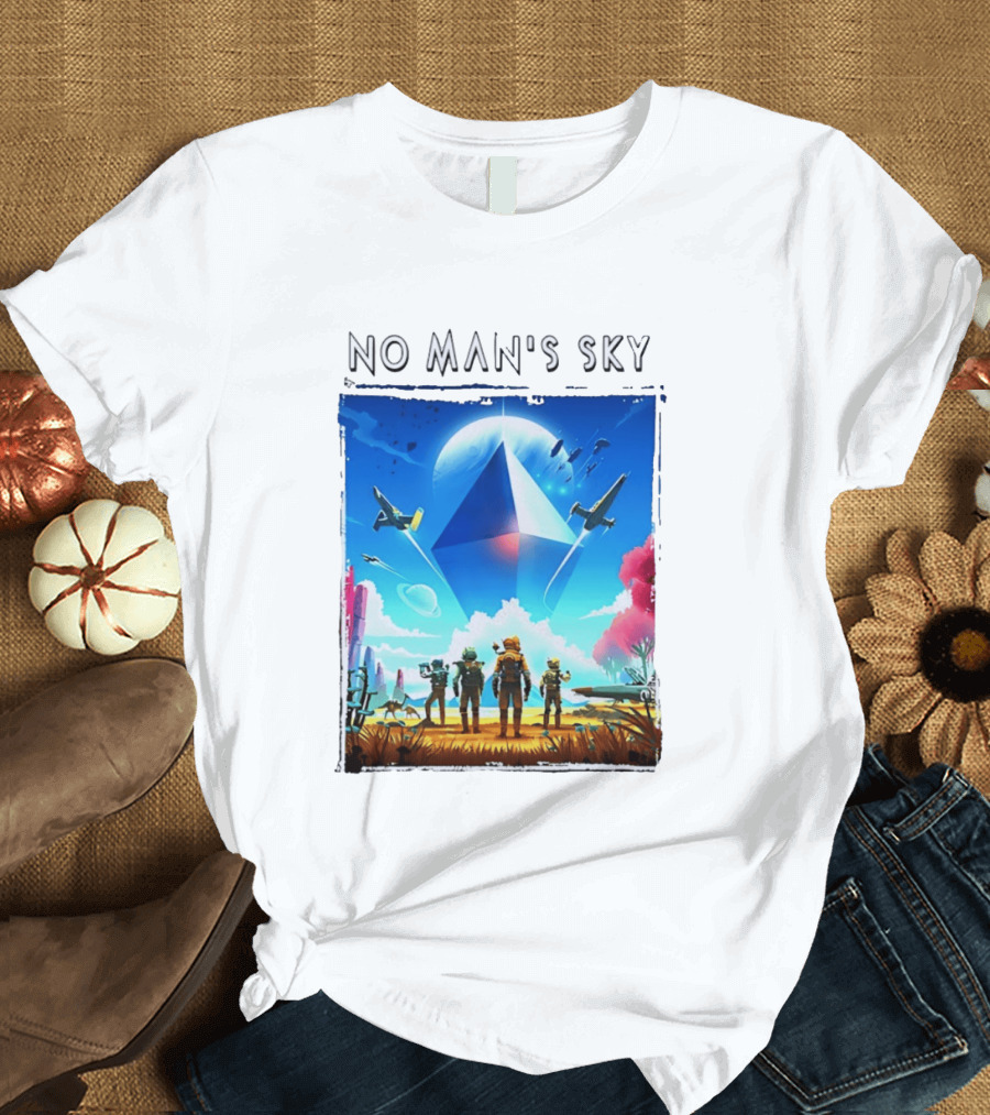 No Man's Sky Adventure With Spacecrafts And Explorers T-Shirt