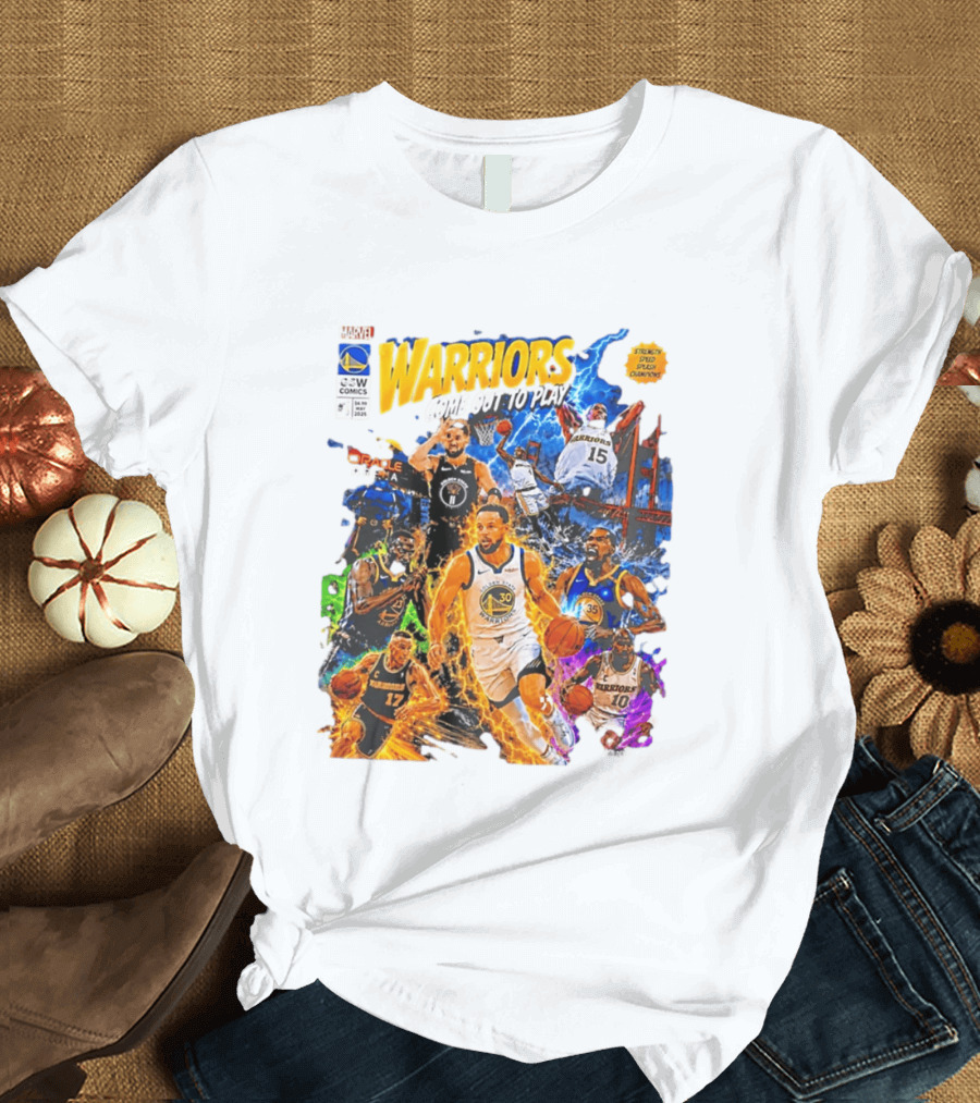 Golden State Warriors Come Out To Play Comic Book Marvel Oracle Arena T-Shirt