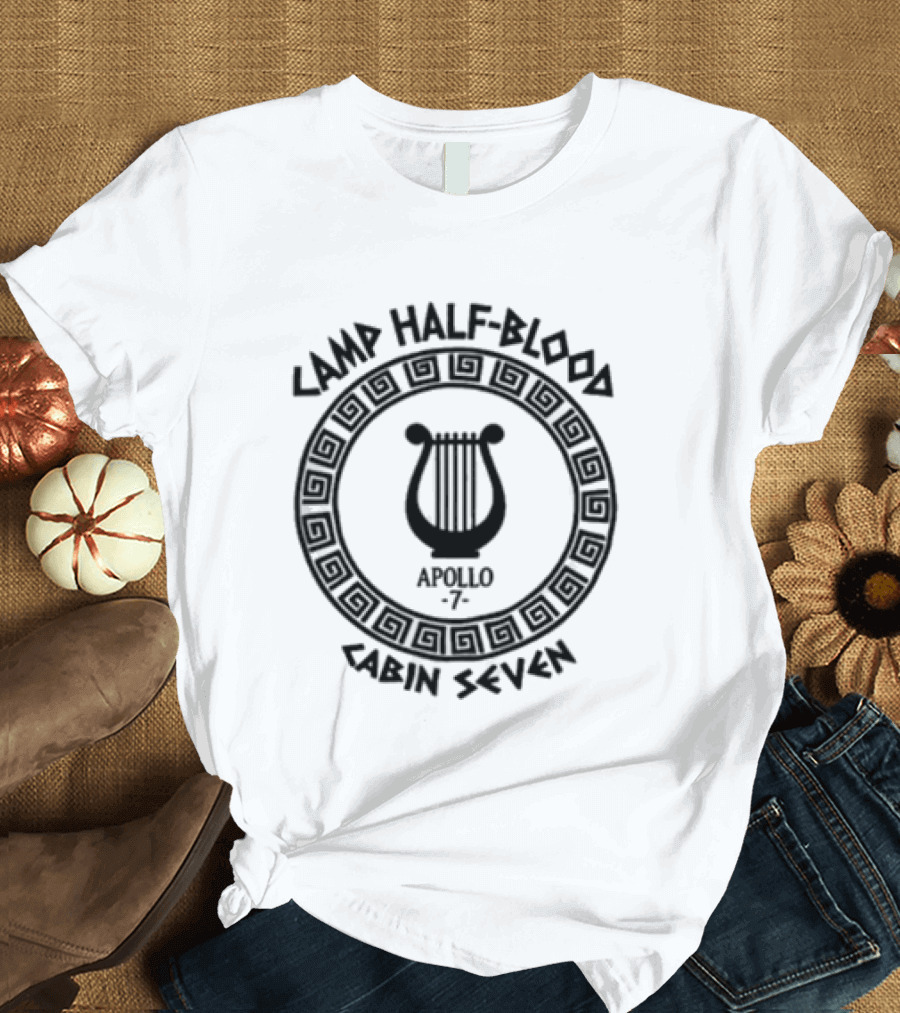 Camp Half Blood Apollo 7 Cabin Seven Lyre T-Shirt