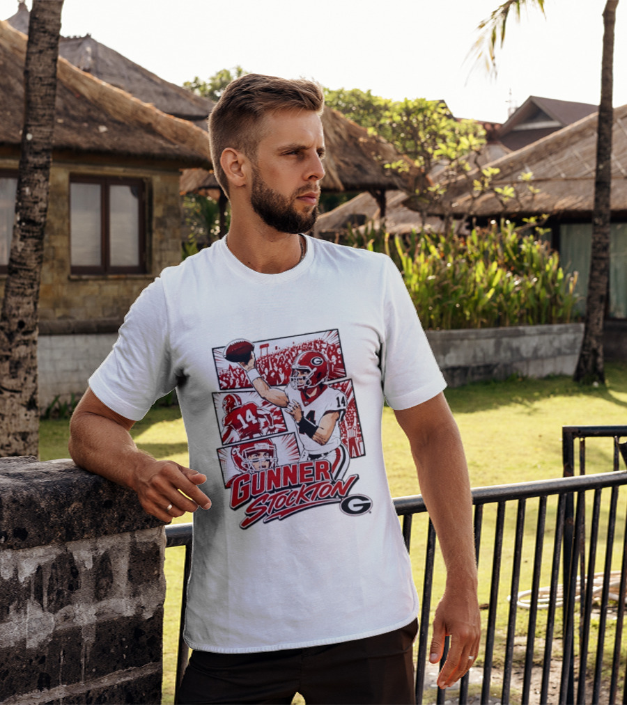 Gunner Stockton Georgia Bulldogs Football Player 14 T-Shirt