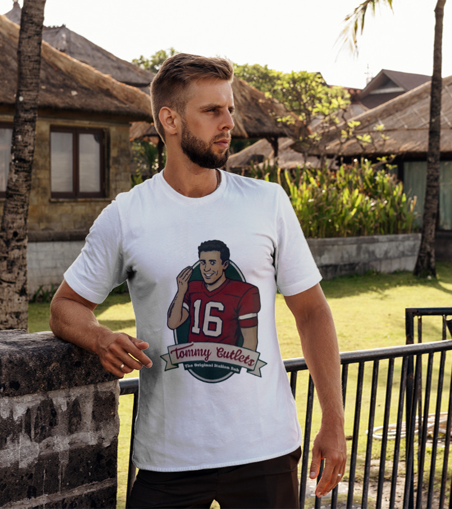 Tommy DeVito 16 Football Jersey Tommy Cutlets The Original Italian Sub T-Shirt