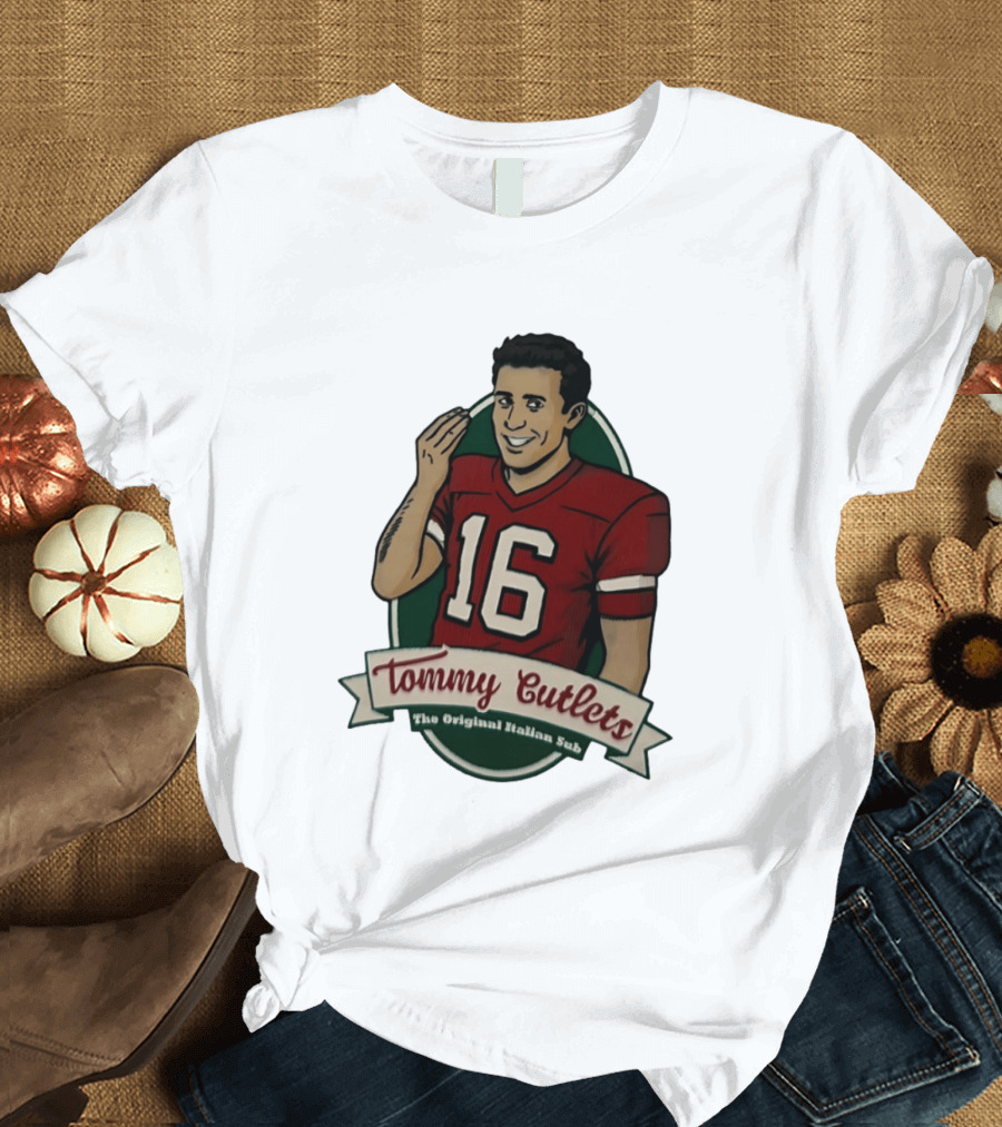 Tommy DeVito 16 Football Jersey Tommy Cutlets The Original Italian Sub T-Shirt