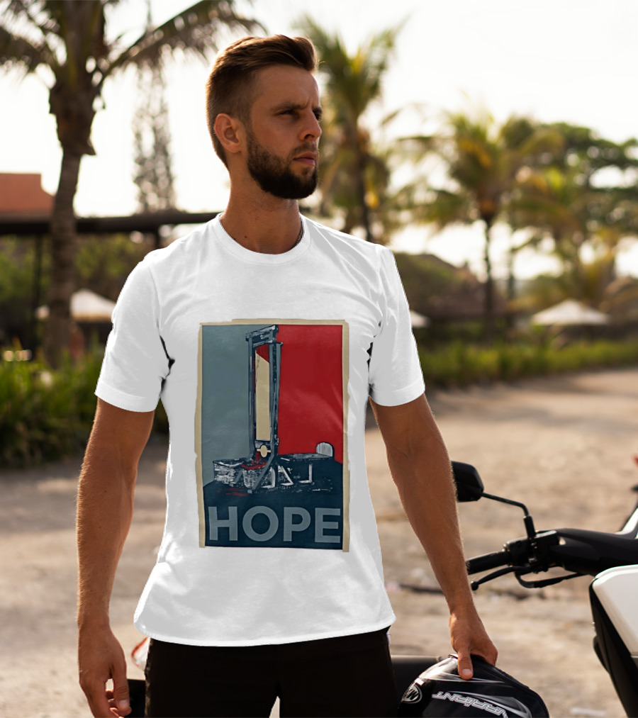 Hope Guillotine Vintage Style Political Icon Concept T-Shirt