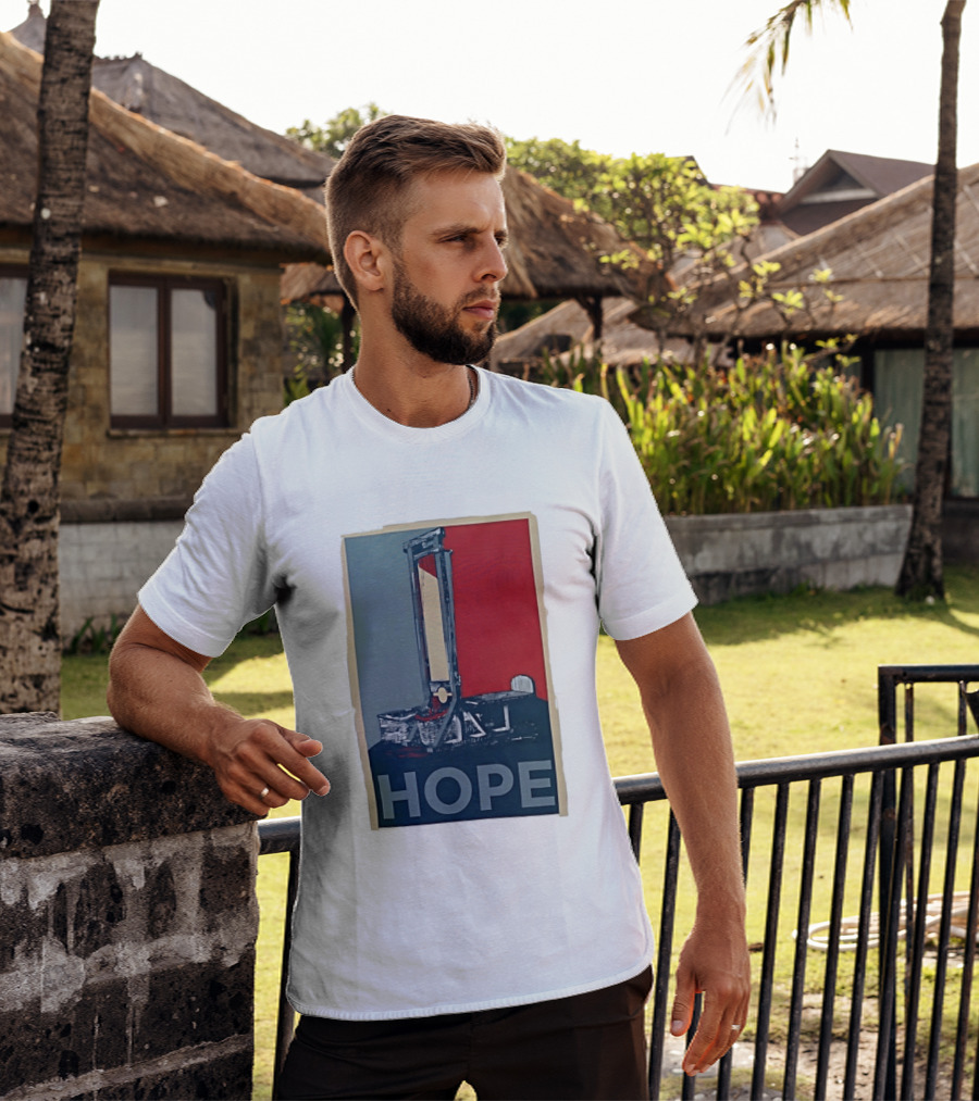 Hope Guillotine Vintage Style Political Icon Concept T-Shirt
