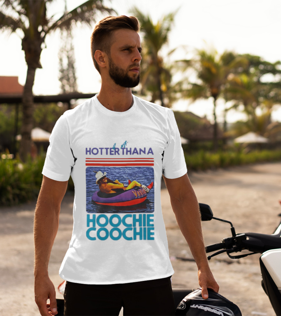 Hotter Than A Hoochie Coochie Lake Float Cowboy Hat T-Shirt