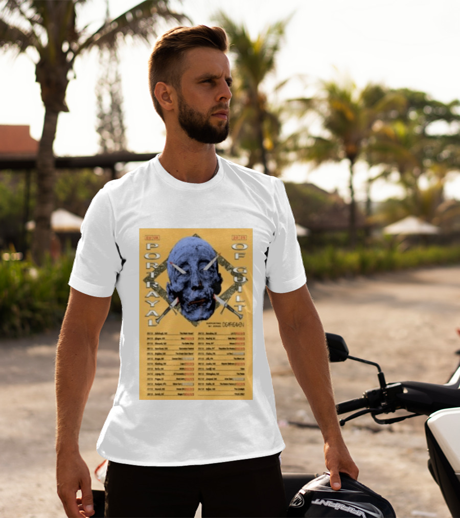 Portrayal Of Guilt Europe Tour 2025 Featuring Deafheaven Dates And Locations T-Shirt