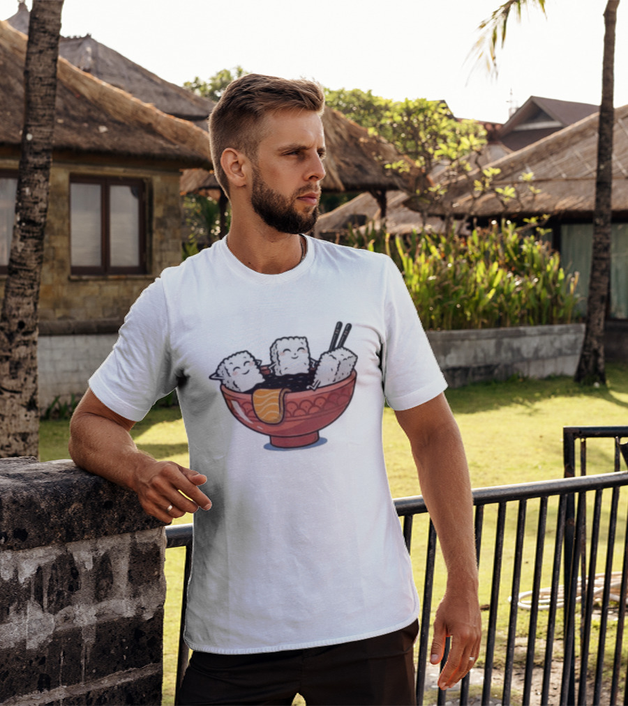 Original Sushi Relax Soaking In Soy Sauce Bowl T-Shirt