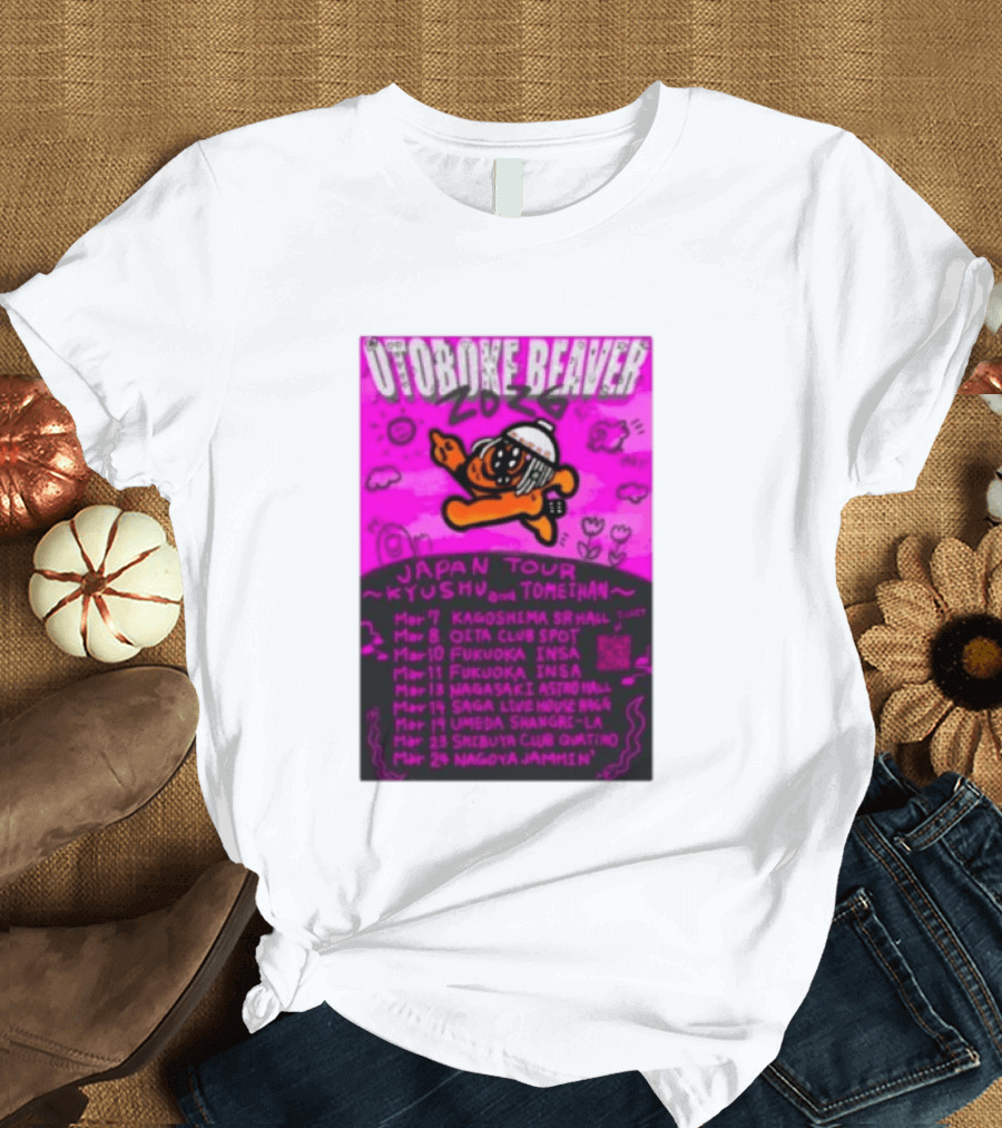 Otoboke Beaver Japan Tour 2026 Kyushu Tomiehan Kagoshima Oita Fukuoka Nagasaki Saga Umeda Shibuya Nagoya T-Shirt