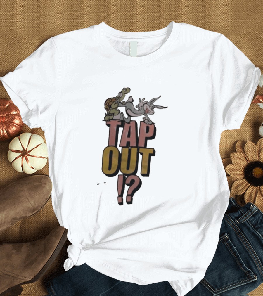 Turtle And Rabbit Tap Out Wrestling Match Showdown T-Shirt