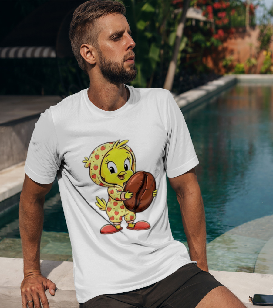 Tweety Coffee I Haven't Lost My Mind Half Of It Just Wandered Off Pajamas With Strawberry Onesie And Coffee Bean T-Shirt