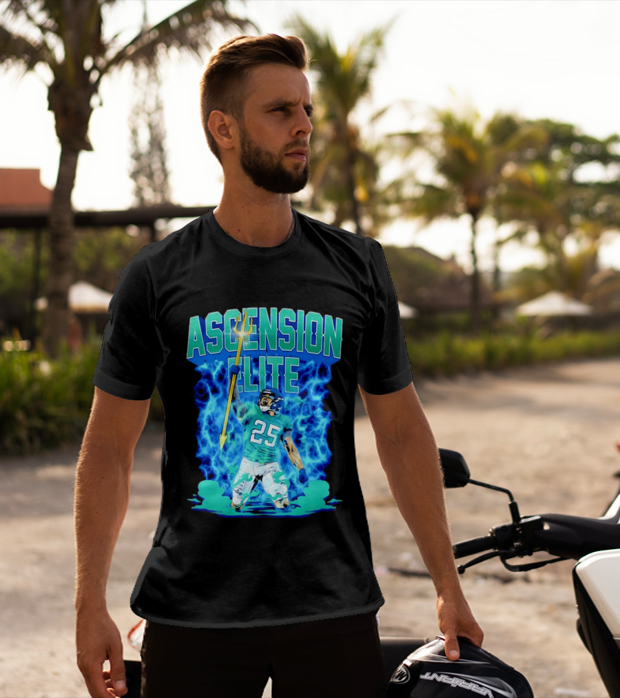 Ascension Elite 25 Football Player Trident Lightning Energy T-Shirt