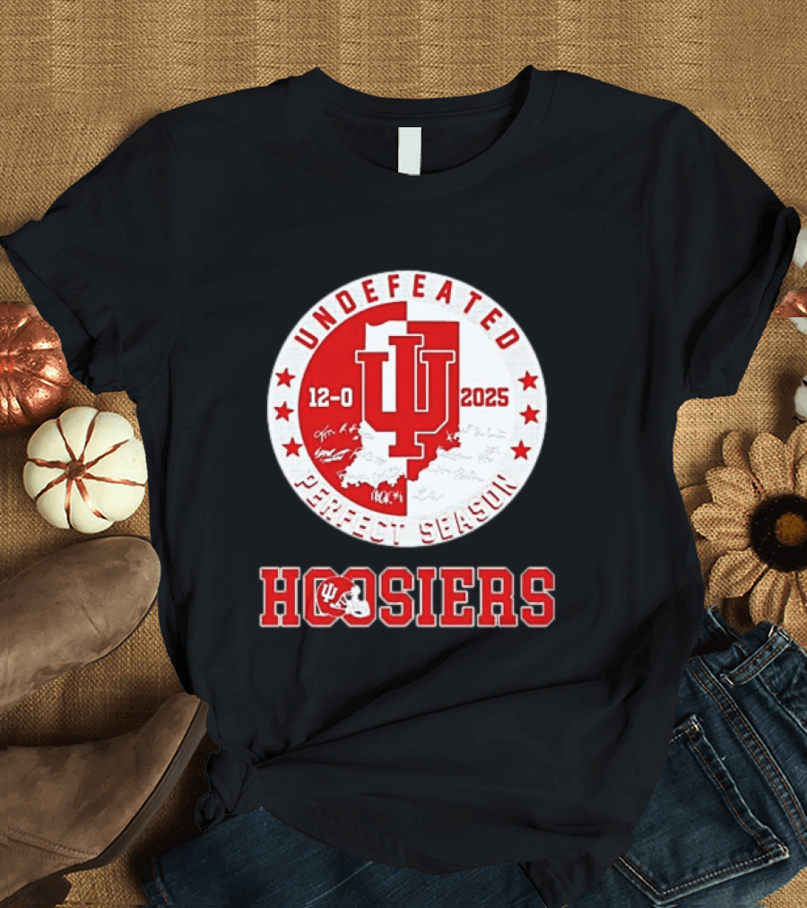 Indiana Hoosiers 12 0 Undefeated 2025 Perfect Season T-Shirt