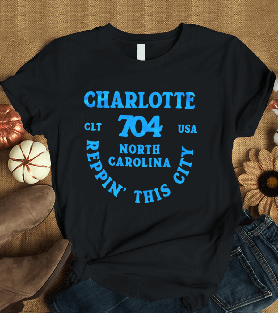Charlotte 704 Clt Usa North Carolina Reppin' This City T-Shirt
