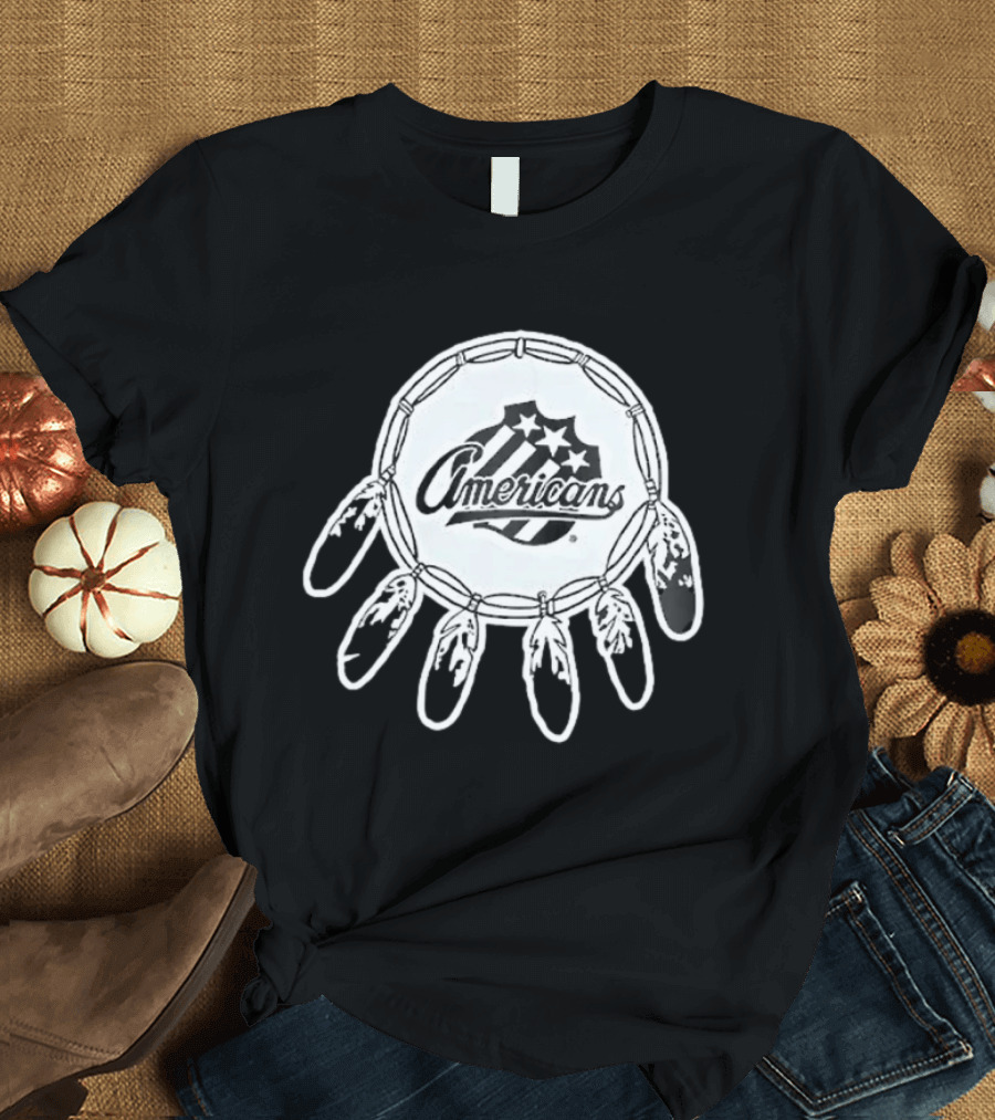 Classic Native American Rochester Americans Amerks Ice Hockey Team T-Shirt