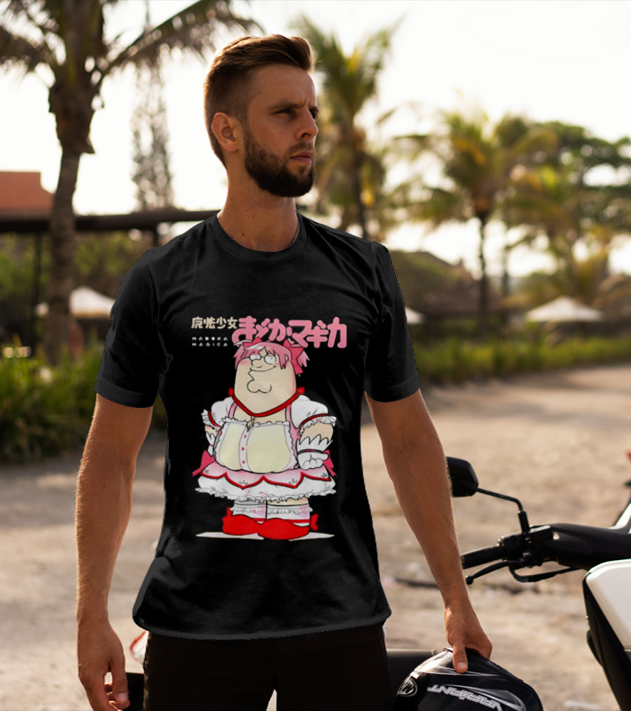 Madoka Peter Griffin Family Guy Puella Magi Madoka Magica Crossover Anime T-Shirt