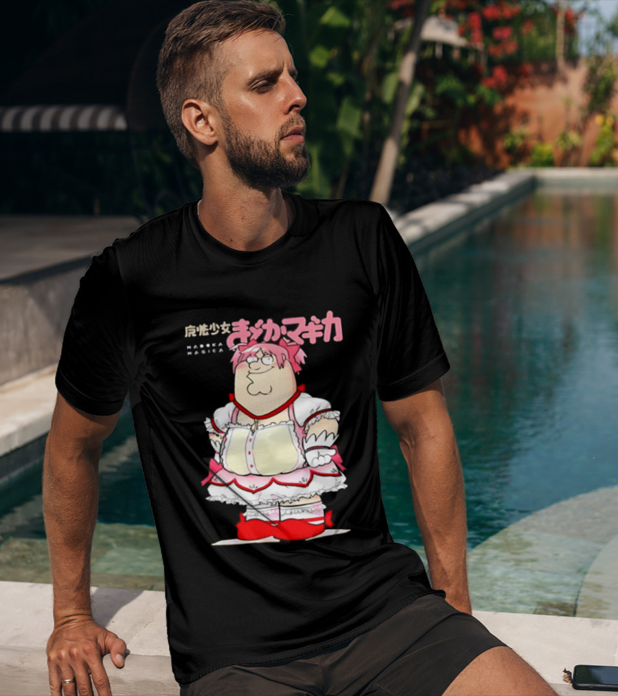 Madoka Peter Griffin Family Guy Puella Magi Madoka Magica Crossover Anime T-Shirt