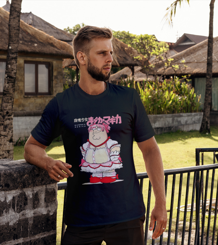 Madoka Peter Griffin Family Guy Puella Magi Madoka Magica Crossover Anime T-Shirt