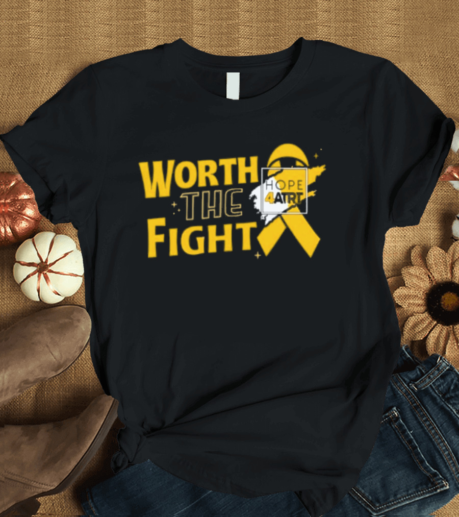 Worth The Fight Hope Yellow Ribbon 4 T-Shirt