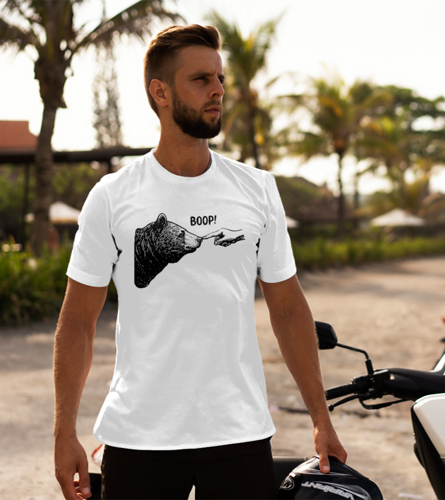 Bear Boop Finger Touching Nose T-Shirt