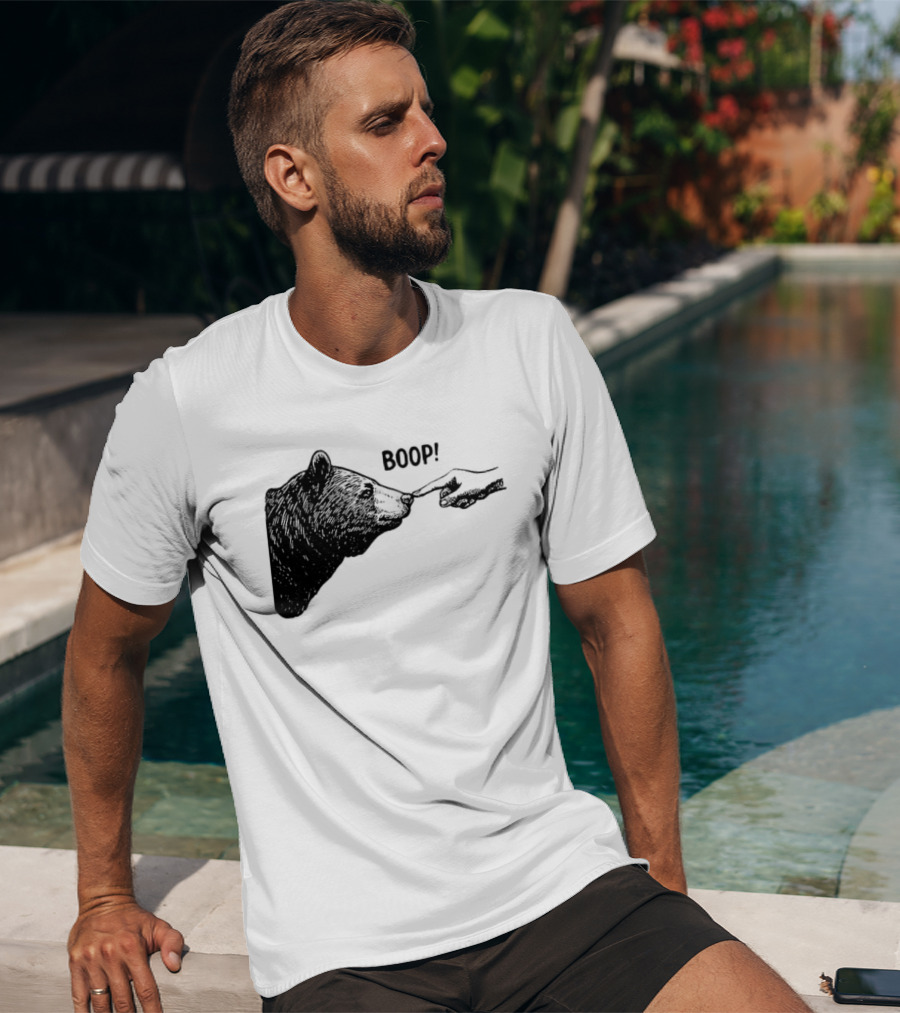 Bear Boop Finger Touching Nose T-Shirt