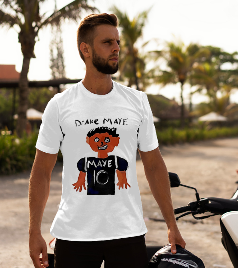 Drake Maye 10 Caricature Drawing New England Patriots T-Shirt