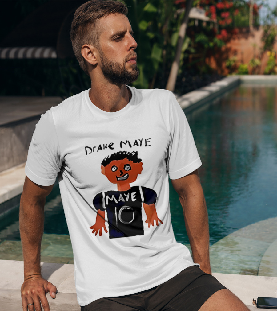 Drake Maye 10 Caricature Drawing New England Patriots T-Shirt