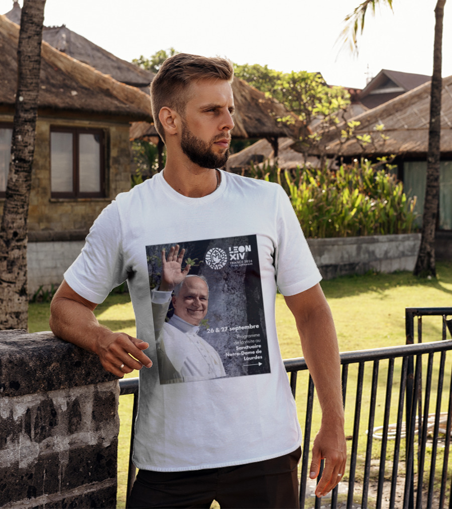 LEON XIV France 2026 Sanctuaire Notre Dame De Lourdes 25 28 Septembre Programme De Visite 26 & 27 Septembre T-Shirt