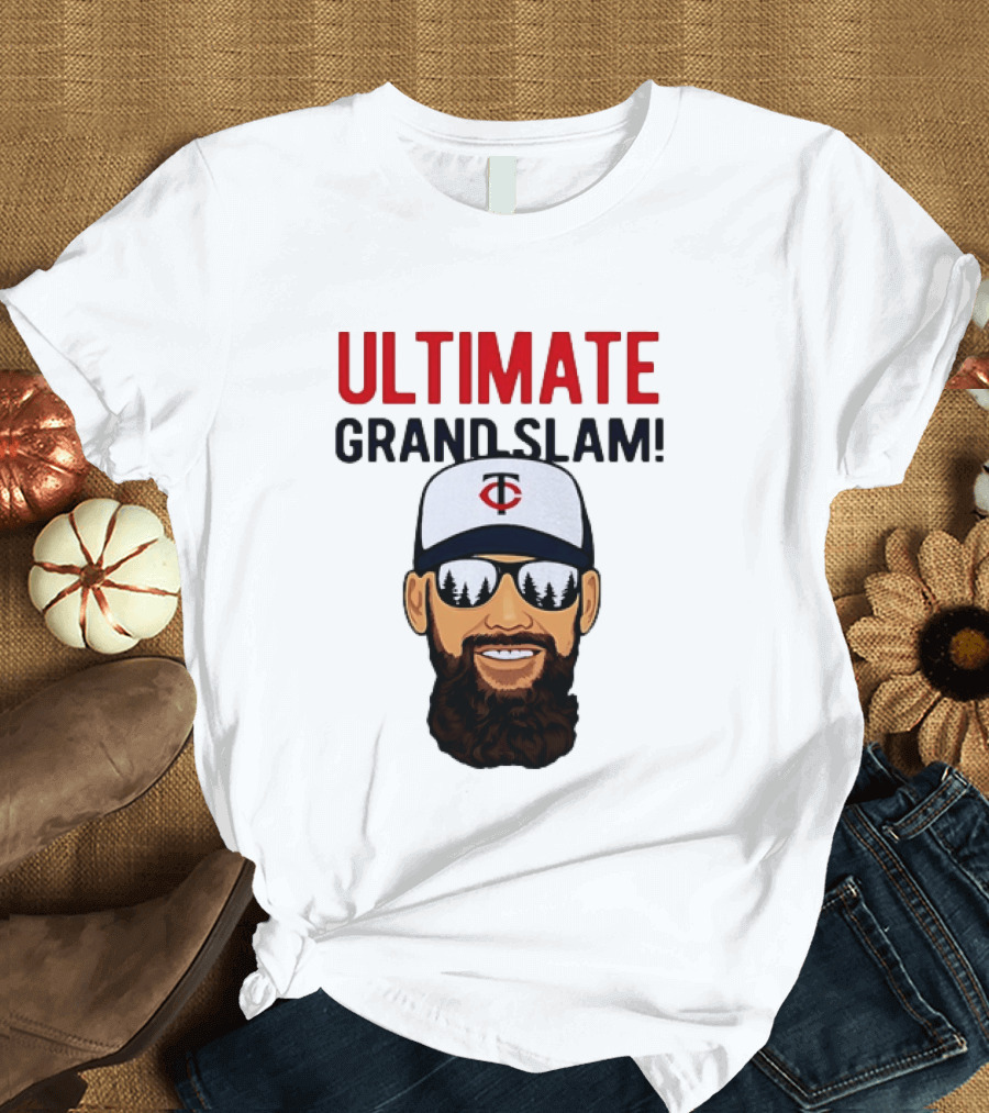Minnesota Twins Ultimate Grand Slam MLB Bearded Player With Sunglasses T-Shirt