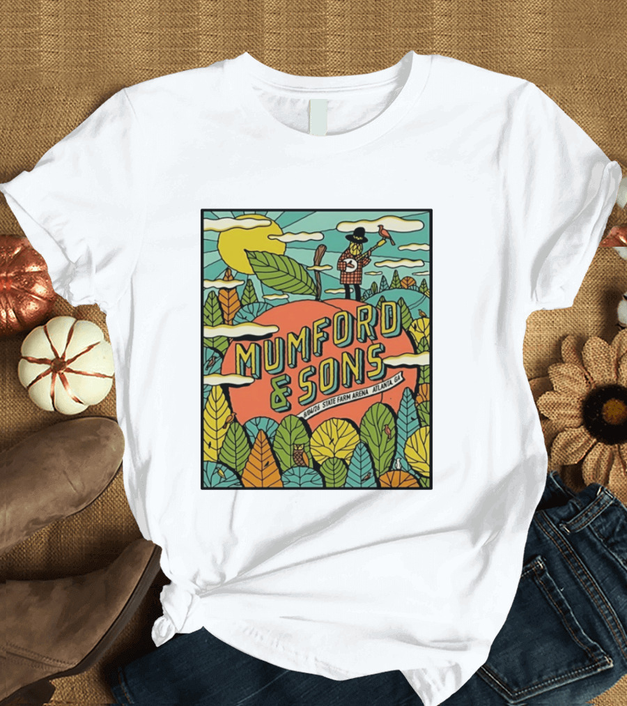 Mumford & Sons State Farm Arena Atlanta GA Concert 9/10/26 Sun Nature T-Shirt