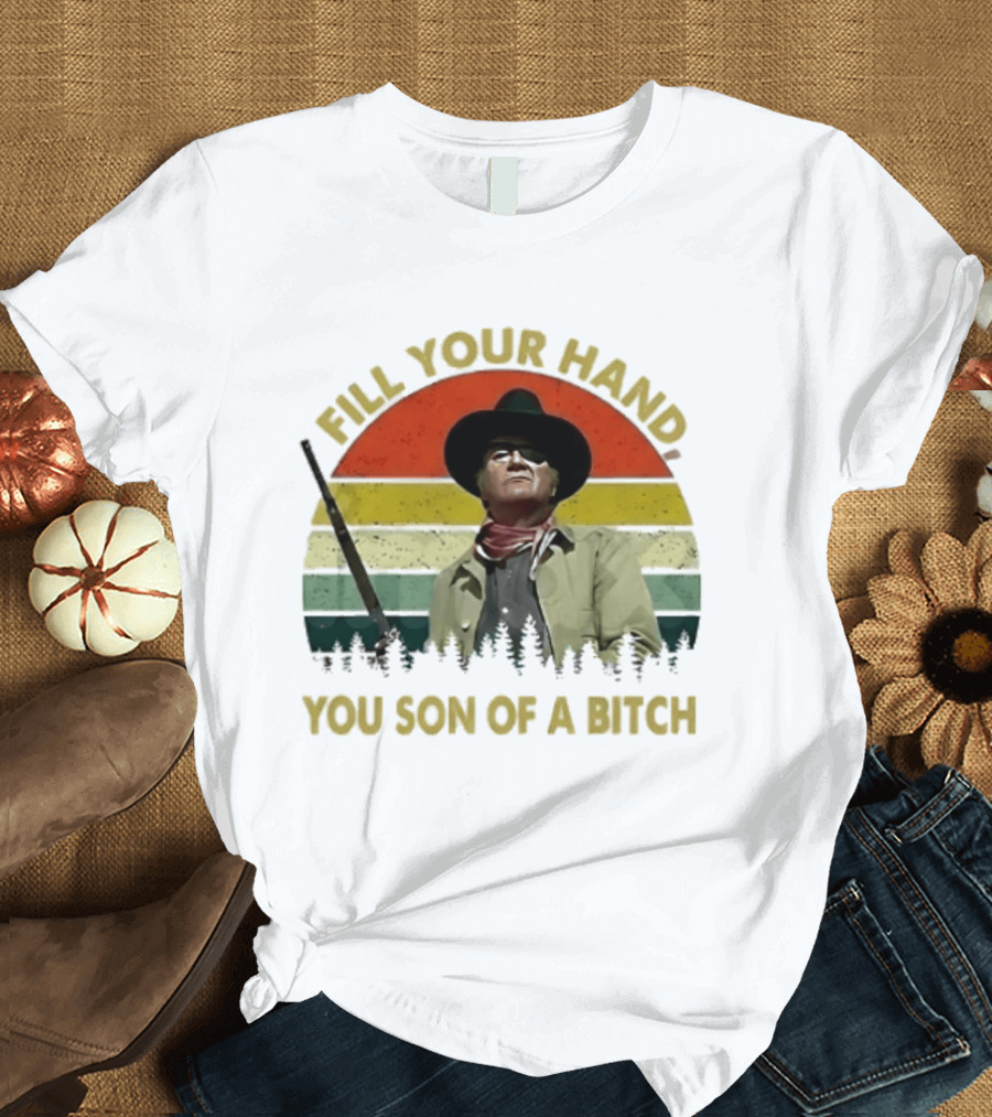John Wayne The Duke Fill Your Hand Vintage Western T-Shirt