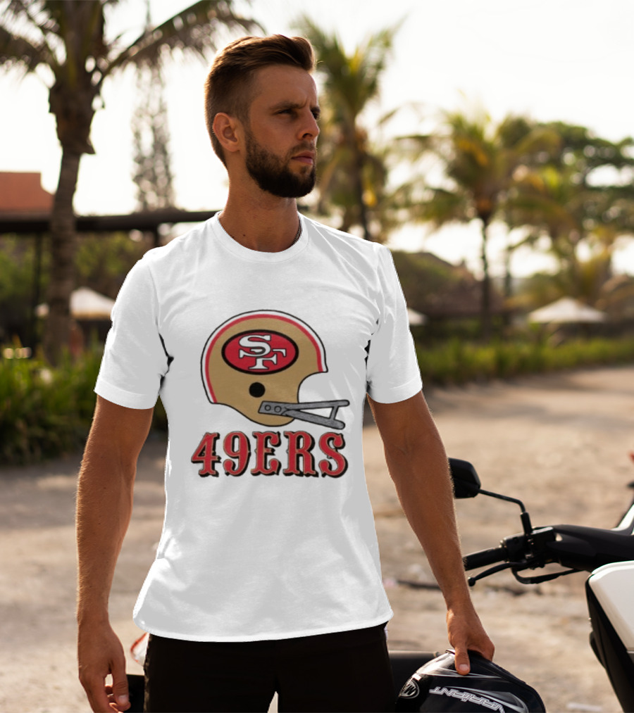 San Francisco 49ers SF Gold Helmet Big 49ers T-Shirt