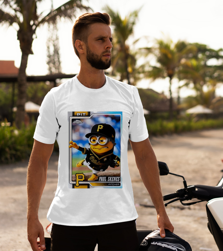 Paul Skenes Pittsburgh Pirates Minion Pitcher Topps Chrome Card PIT T-Shirt