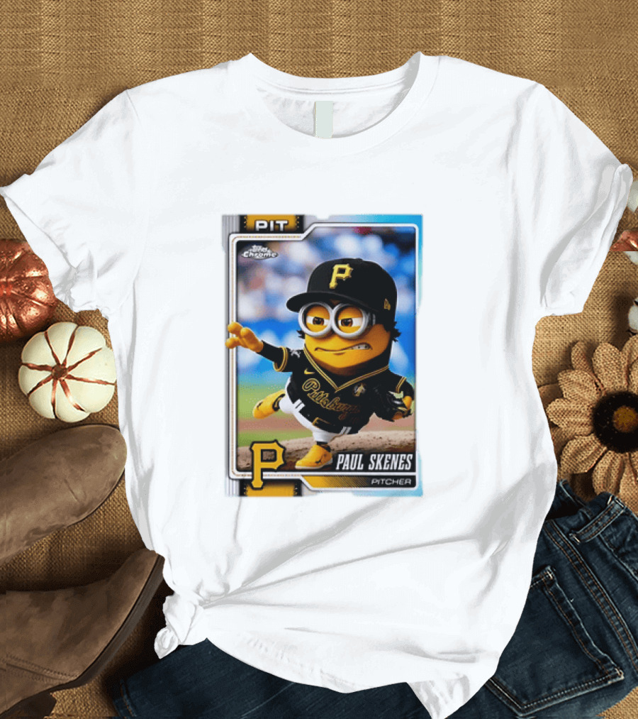 Paul Skenes Pittsburgh Pirates Minion Pitcher Topps Chrome Card PIT T-Shirt