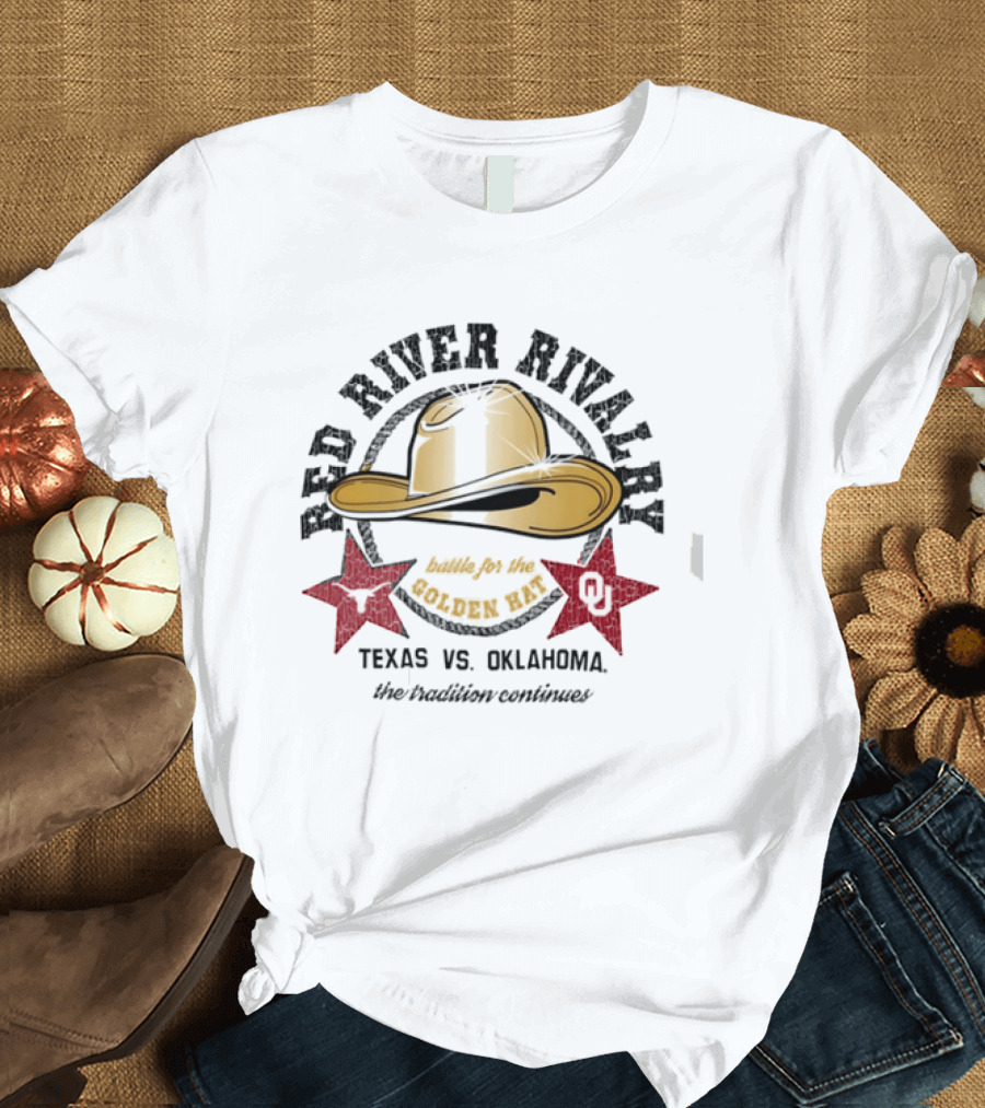 Red River Rivalry Texas Vs Oklahoma The Tradition Continues T-Shirt