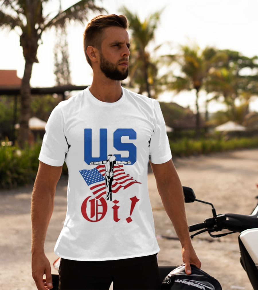 US Oi American Flag Punk Rock Skinhead Culture T-Shirt