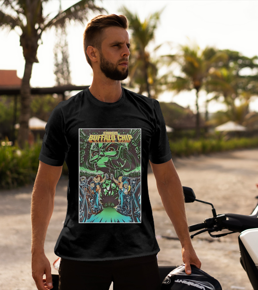 Sturgis Buffalo Chip The Best Party Anywhere Motorcycle Event Darth Vader Mashup T-Shirt