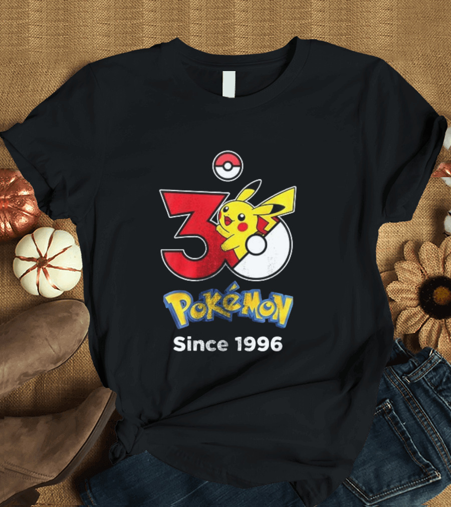Tampa Bay Buccaneers X Pokemon 30th Anniversary Pikachu Since 1996 Celebration T-Shirt