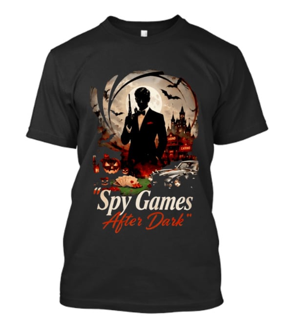 Spy Games After Dark Casino Halloween James Bond T-Shirt