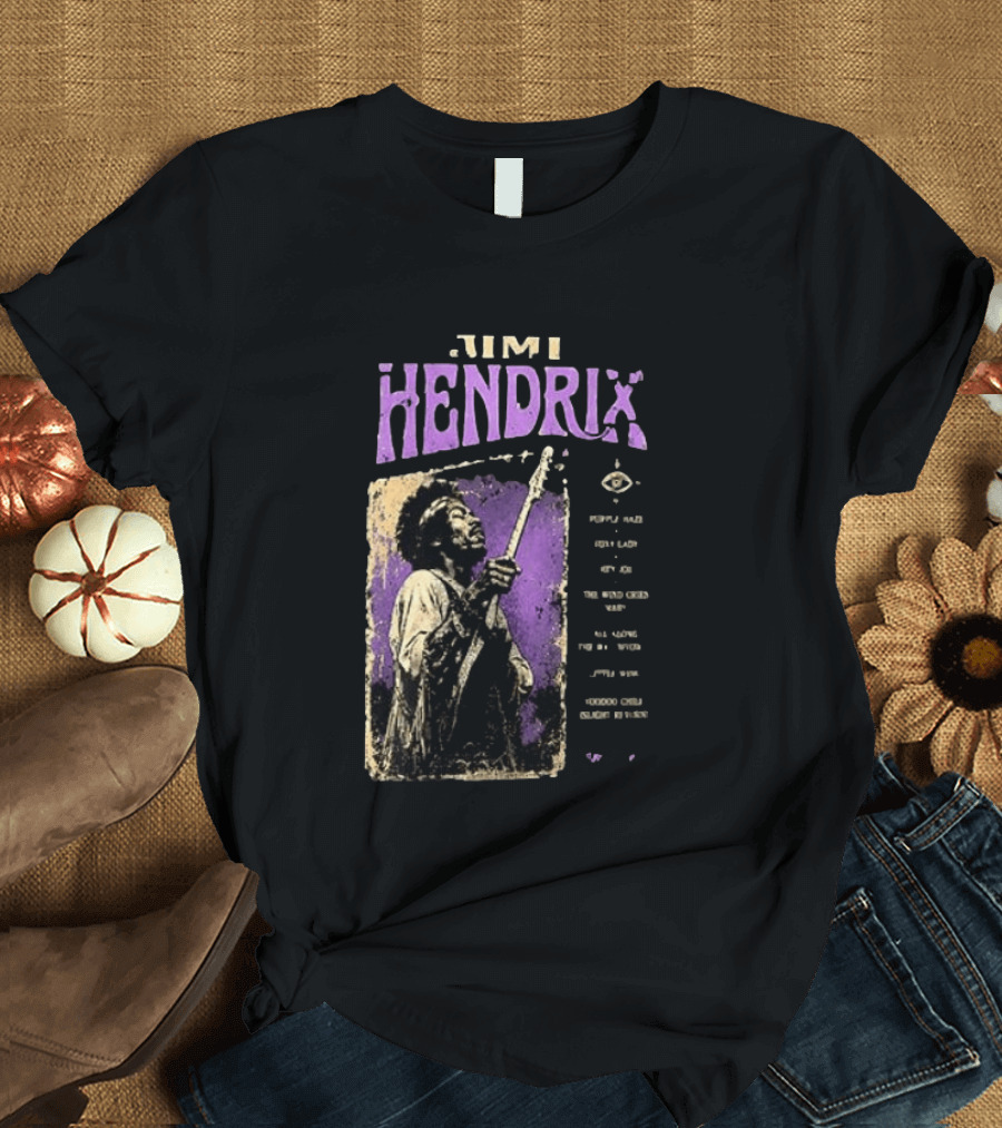 Jimi Hendrix Psychedelic Experience Are You Experienced Track List T-Shirt