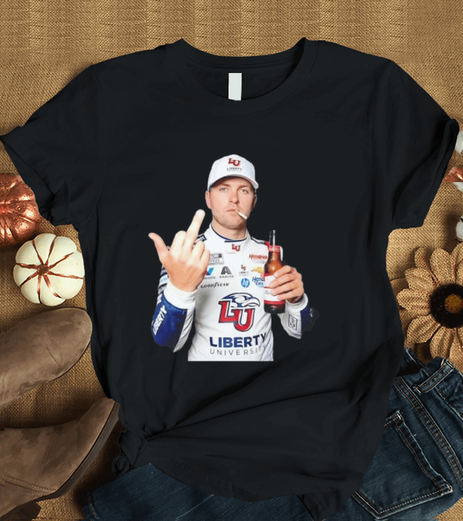 William Byron Liberty University Middle Finger Hendrick Motorsports NASCAR T-Shirt