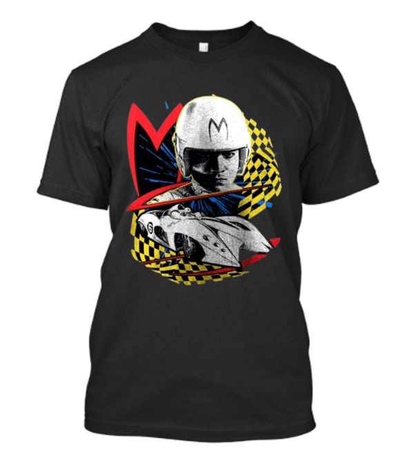 World Racing League WRL Speed Racer Mach 5 Checkered Flag Racing T-Shirt