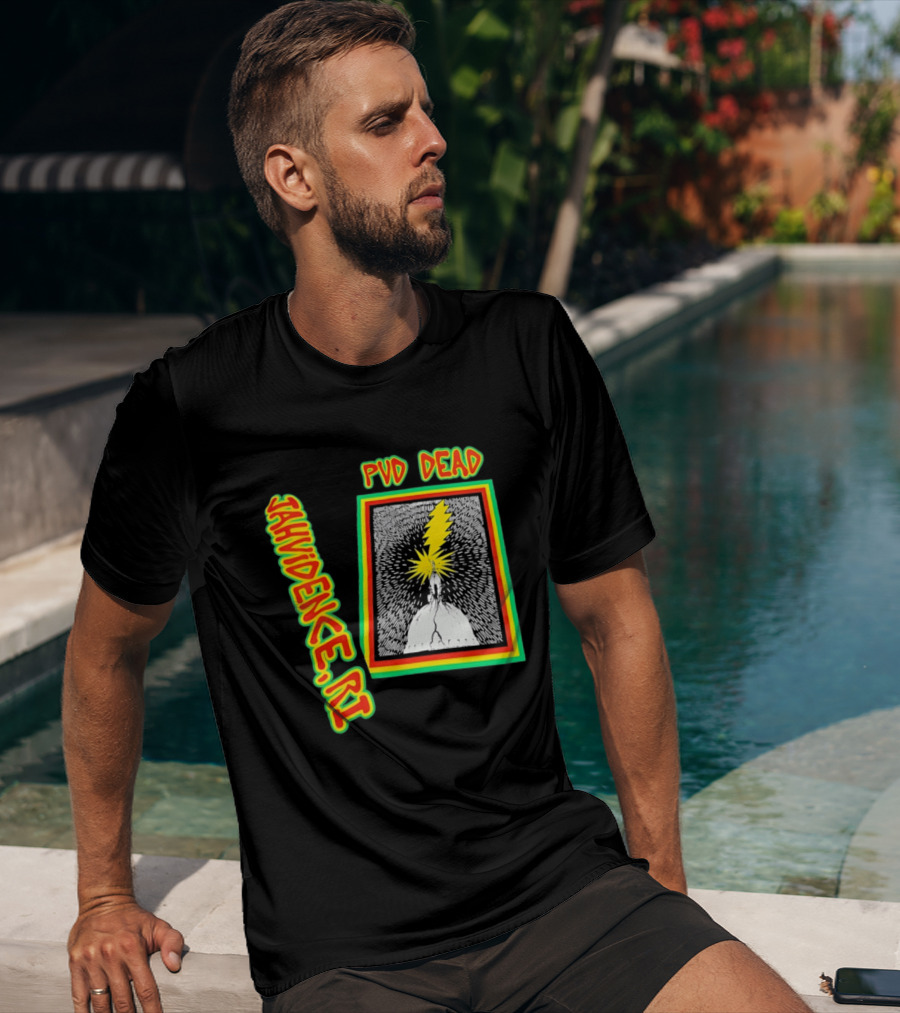 PVD Dead Jahvidence RI Providence Graphic Lightning Bolt T-Shirt