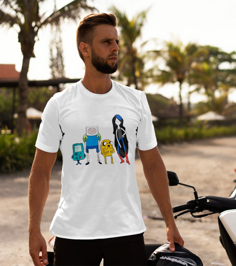 Adventure Time Finn Jake BMO Marceline Character Lineup T-Shirt