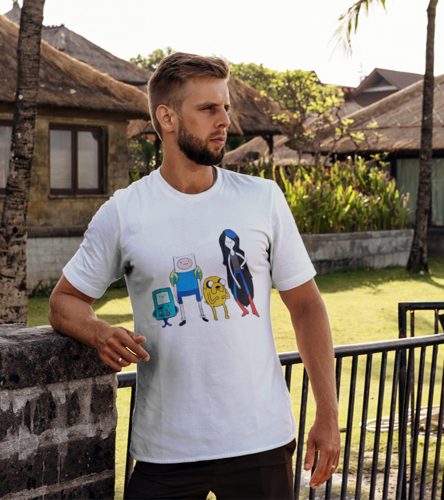 Adventure Time Finn Jake BMO Marceline Character Lineup T-Shirt
