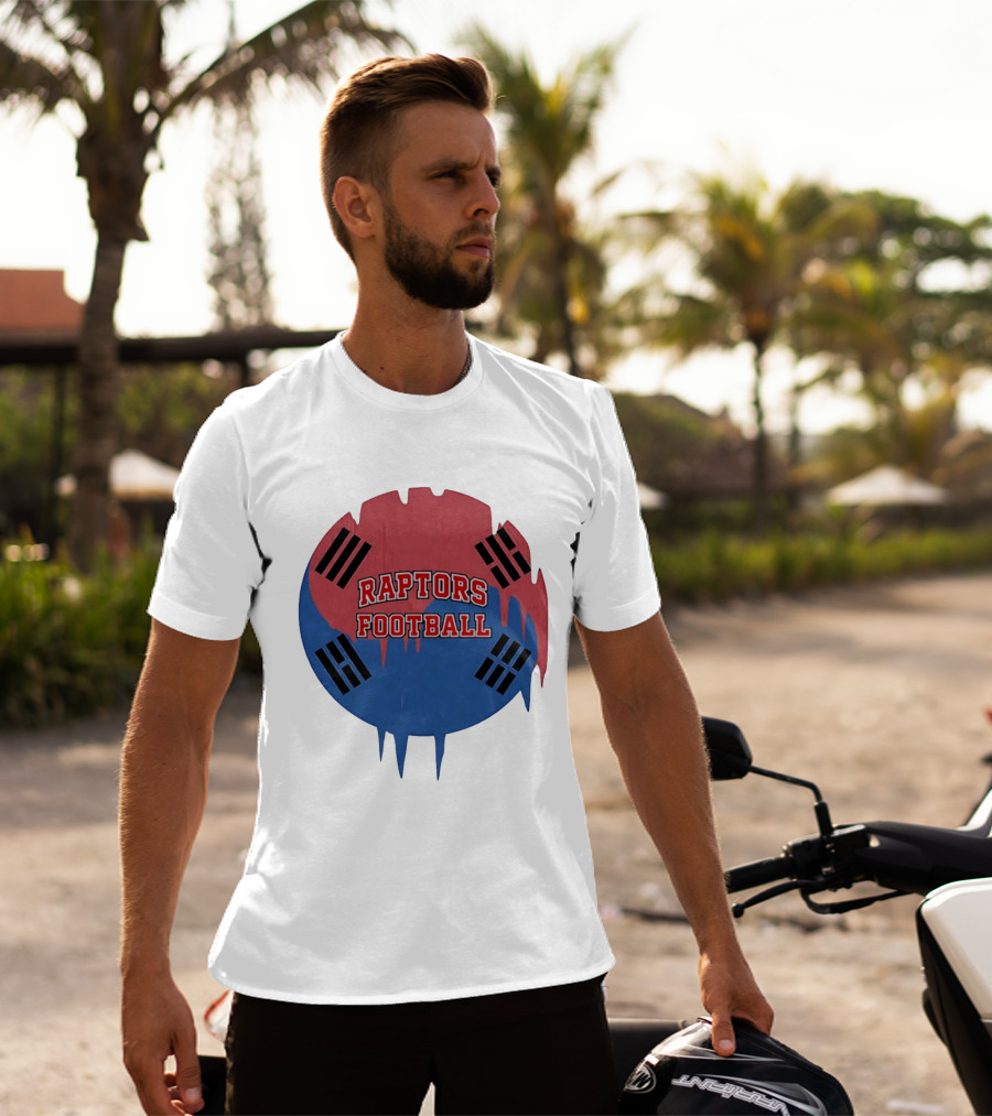 Raptors Football South Korean Flag Color T-Shirt