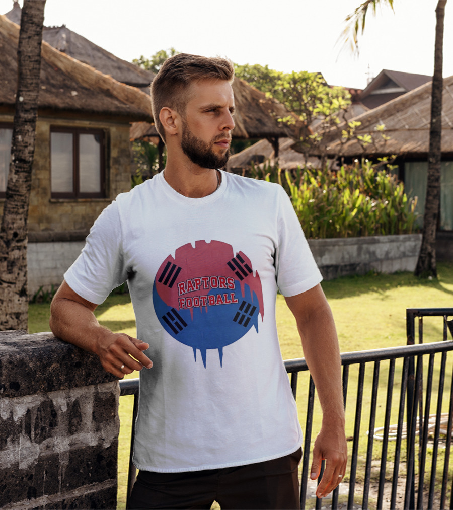 Raptors Football South Korean Flag Color T-Shirt